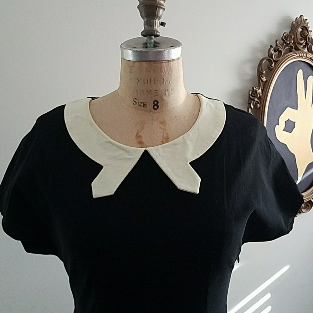 Modcloth Fervour form fitting black dress